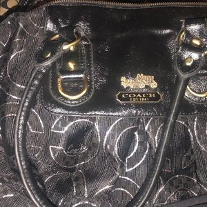 Older style coach purse black